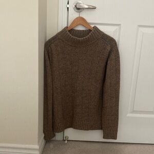 Elegant Brown Turtleneck Sweater for Women